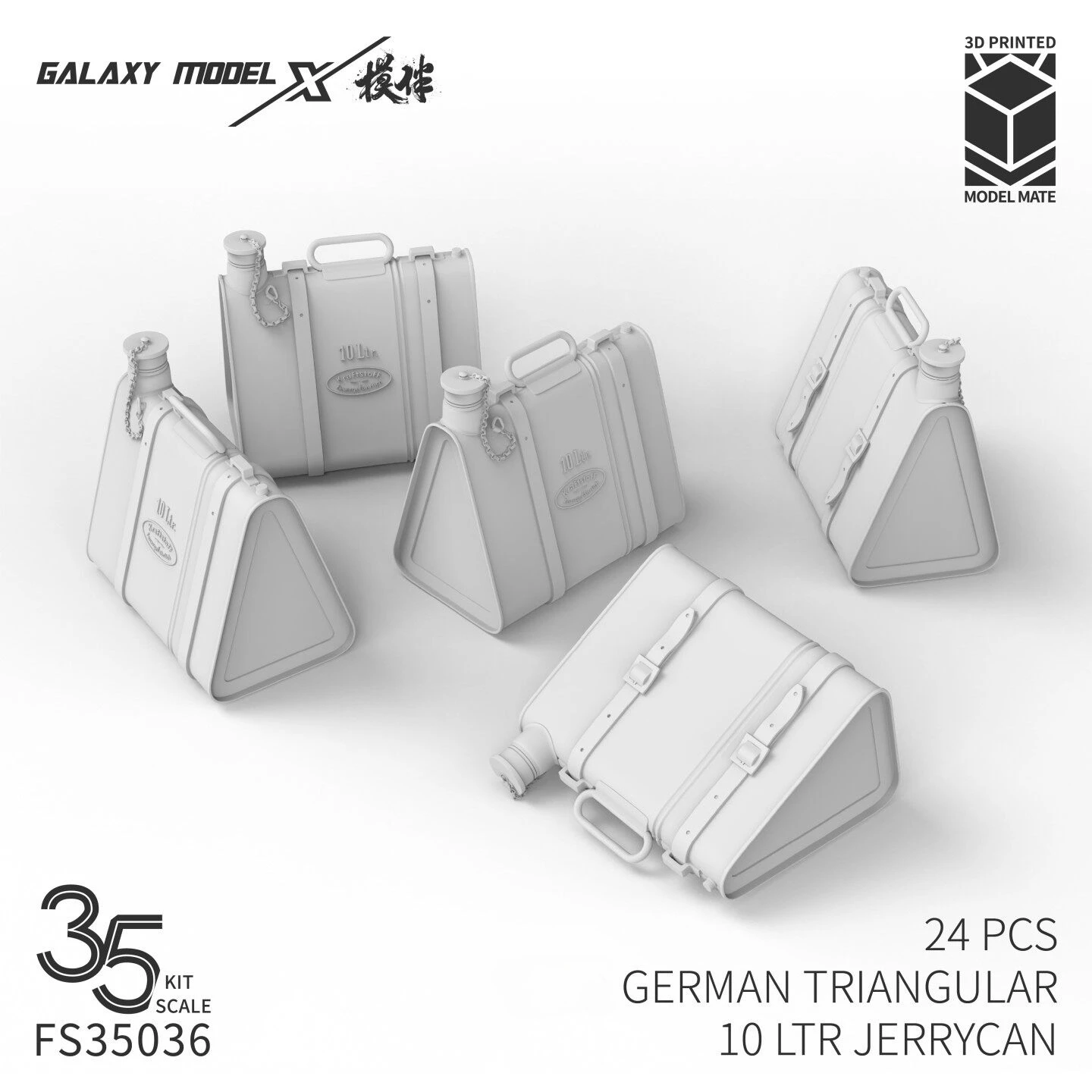 Galaxy 1/35 German Triangular 5L/10L/15L/20L Fuel Can Set Resin Parts for Military Diorama Model Scene Accessories Hobby Craft