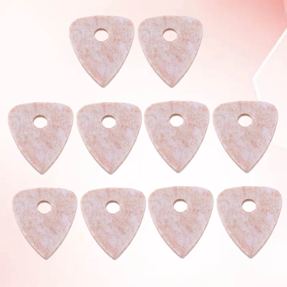 

10 Pcs Guitar Pick Cream Picks Metal Plectrum Classical Set Electric Felt for Ukulele