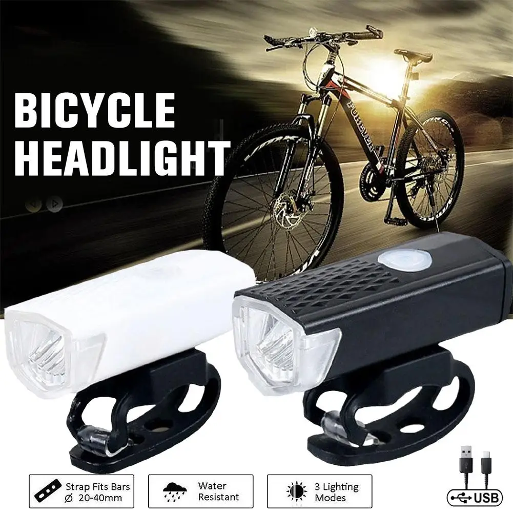 Bike Bicycle Light USB LED Rechargeable Set MTB Road Bike Front Back Headlight Lamp Flashlight Cycling Light Cycling Accessories