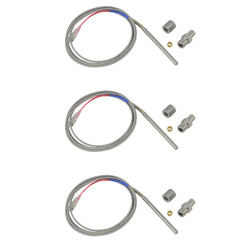 3X For Exhaust Gas Temperature Sensor Egt K Type Thermocouple Probe Exhaust Temperature Sensor Thread Exhaust-VVNB