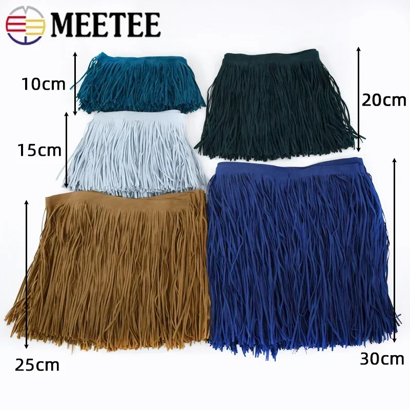 2M 10/15/20/25/30cm Tassel Fringe For Clothes Suede Leather Trim Lace Ribbon Handbag Skirt Decoration Trimming DIY Accessories
