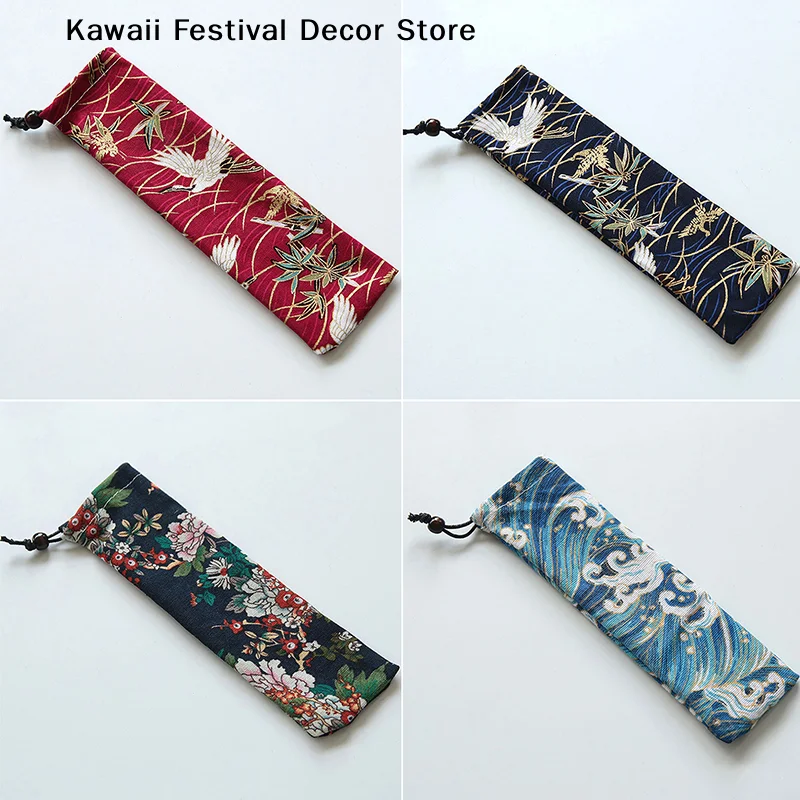 Bamboo Cutlery Travel - 【K】Japan Style Cutlery Bag Reusable Travel