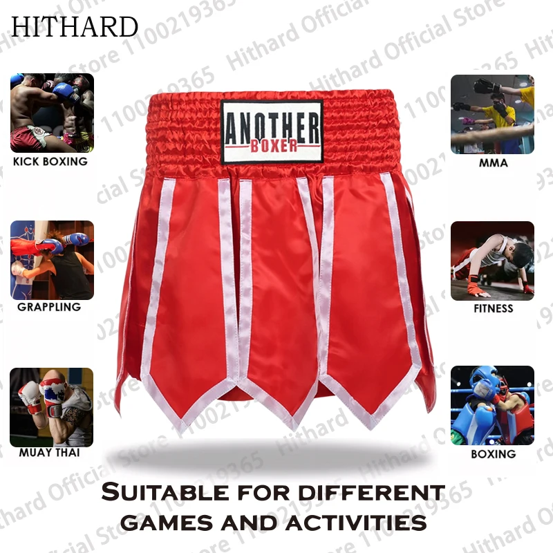 Muay Thai Shorts Lotus Ribbons Boxing Shorts Men Womens Child Kickboxing Pants Kids Adult MMA Martial Arts Grappling Fight Wear