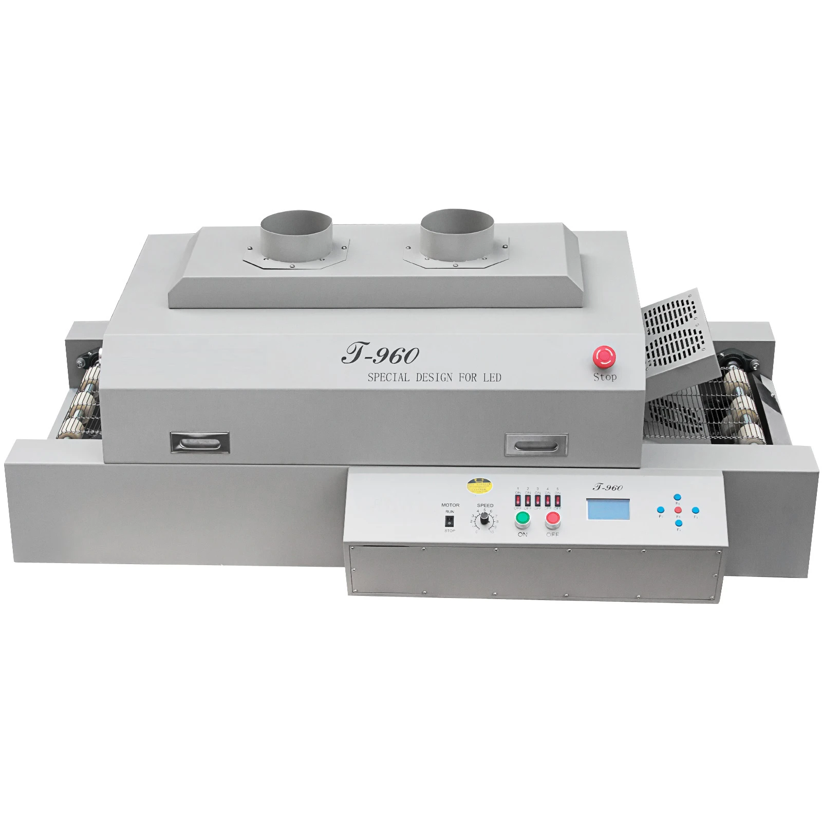 hot sell super stable performance Puhui T960 desktop smd infrared hot air conveyor smt reflow soldering oven for PCB welding