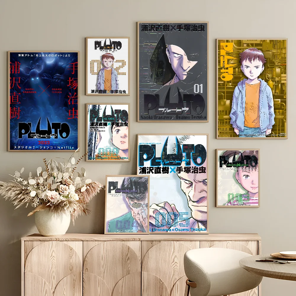 

Pluto Anime Classic Vintage Posters HD Quality Wall Art Retro Posters For Home Room Wall Decor