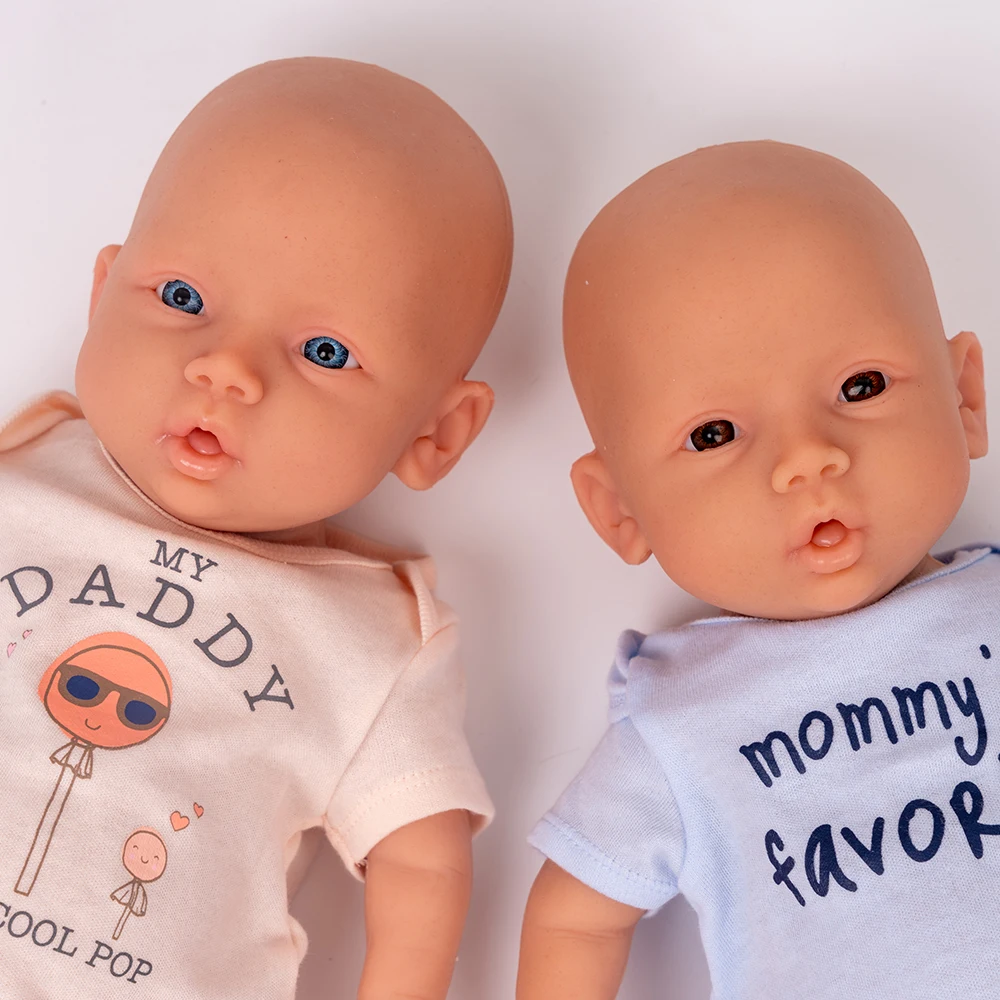 Herpinker 47cm siliconen reborn babypop realistisch meisje 3,1 kg bruin/blauwe ogen geen skelet kinderspeelgoed