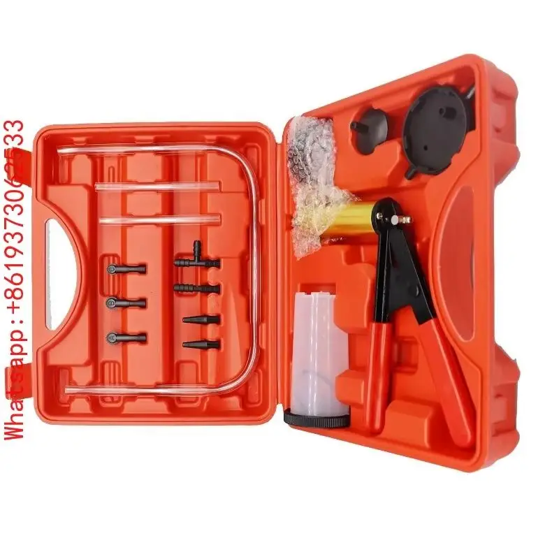 

Набор для откачки тормозной жидкости 2-в-1: ручной вакуумный насос-пистолет и тестер, портативный, прочный, алюминиевый, с вакуумным манометром