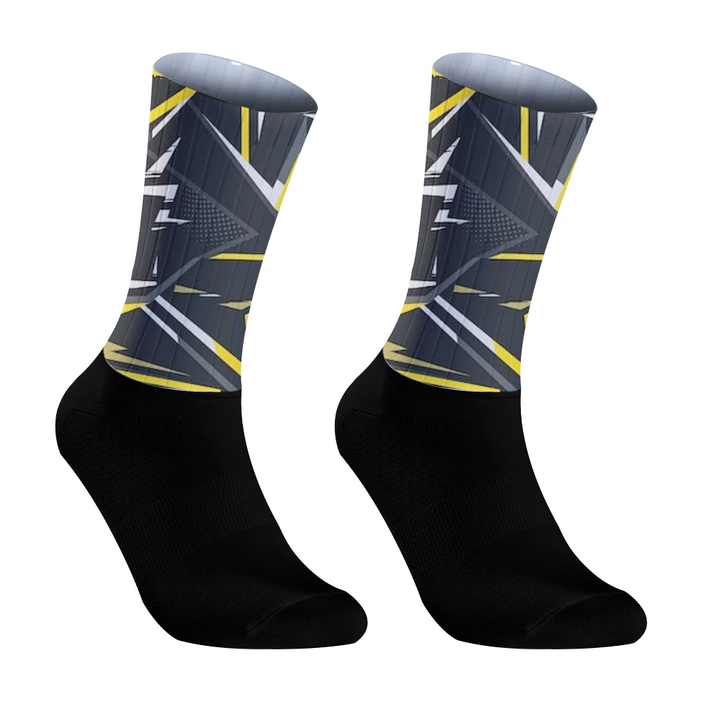 Chaussettes coordonnantes en silicone sans couture pour cyclisme, accessoire de sport pour vélo de route, nouvelle collection été 2024