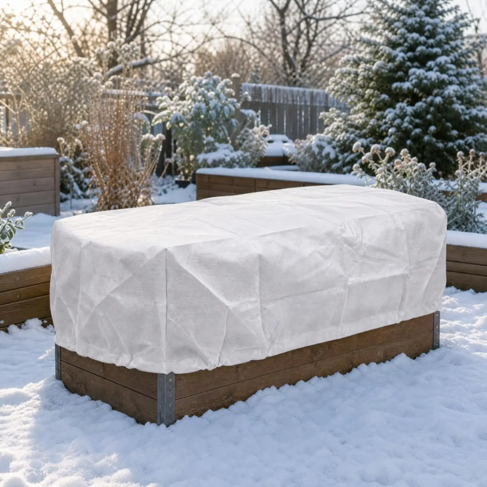Raised Garden Bed Frost Cover Waterproof Insulated Garden Bed Cover with Aluminum Foil Lining Reusable for Home Gardeners,