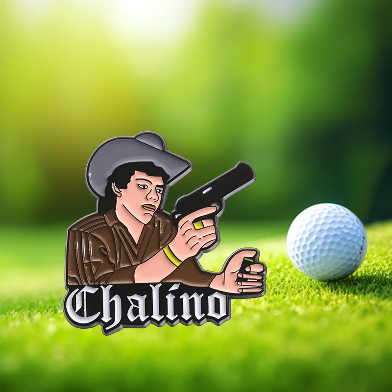 Golf Ball Hat Decorative Pins Chalino Sanches Cartoon Brooches Clothes Backpack Lapel Badge Golf Supplies Accessories Gift