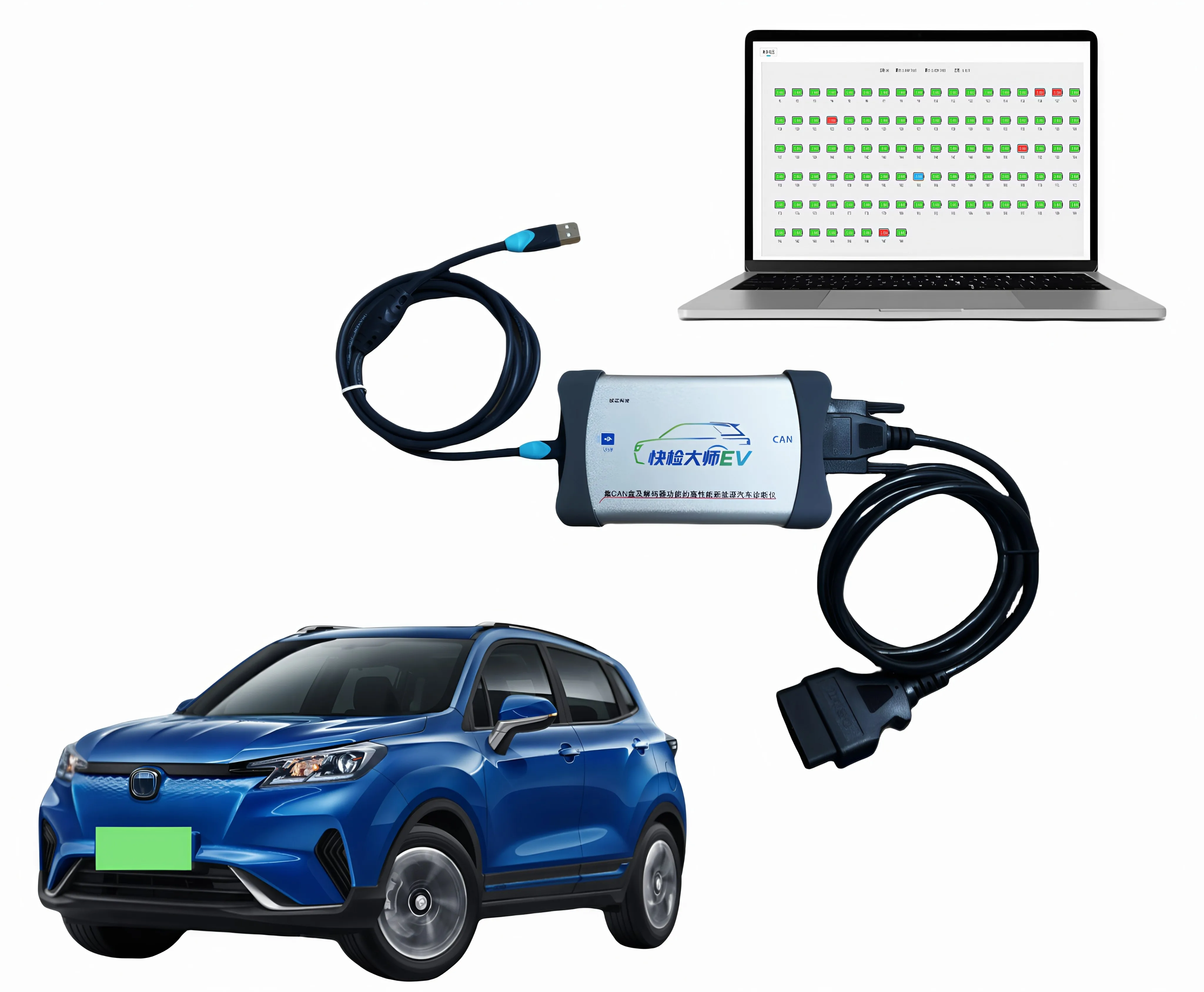 CAN Bus Diagnostic Tool OBD Plug-in Auto Detector Support New Energy Vehicle Testing PCAN Communication Adapter