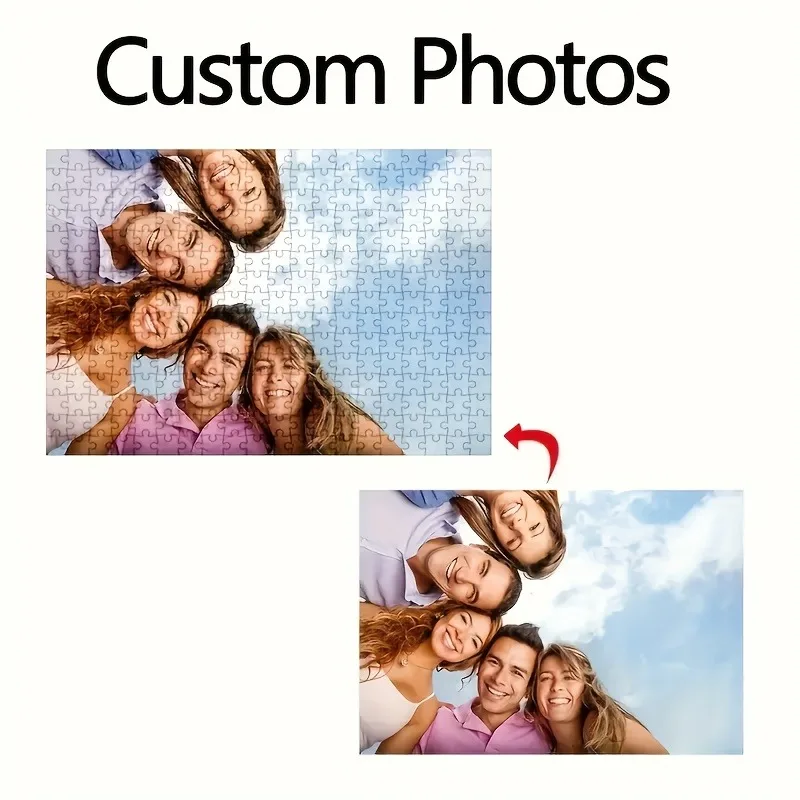 35/300/500/1000pcs Personalized Custom Photo Puzzle Couple Photos Friends A Memorable Keepsake Or A Special Celebration