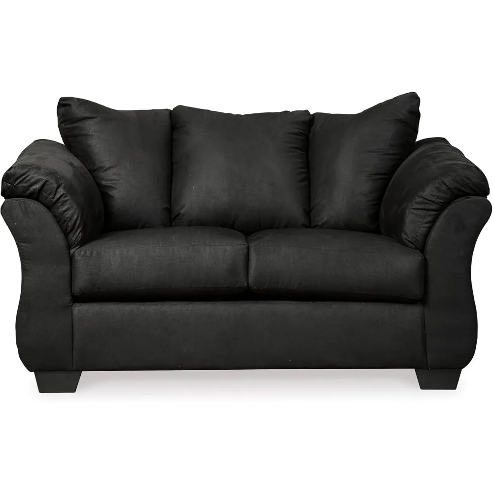

Casual Plush Loveseat, Black,Casual Plush Loveseat