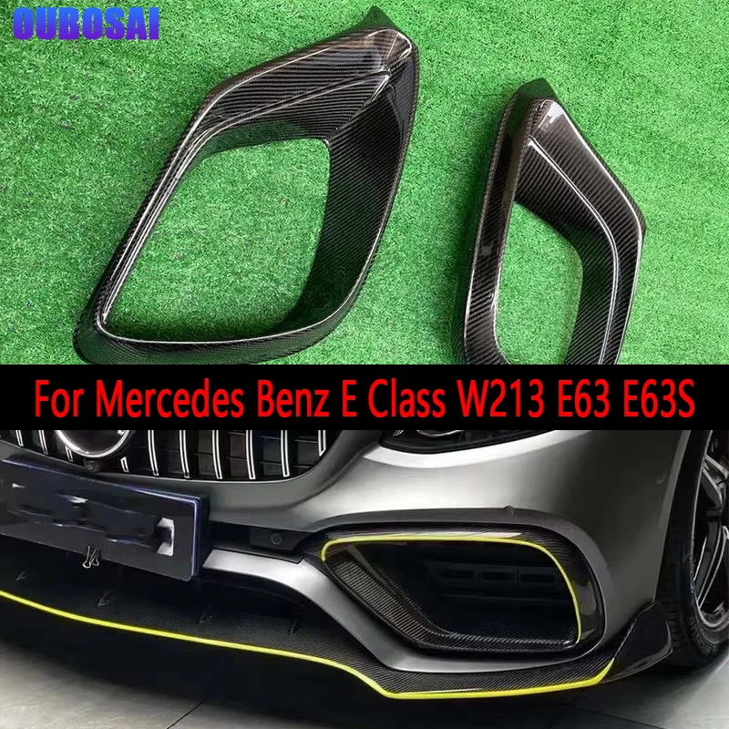 Für Mercedes Benz E Klasse W213 E63 E63S 2016-2024 Carbon Faser Nebel lampe rahmen grill Frontschürze Air Vent abdeckung Tuyere Körper Kit