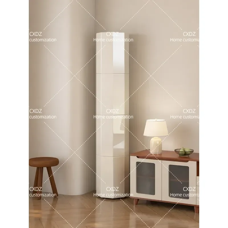 360 Degree Rotating Shoe Cabinet with Intelligent Disinfection for Household Entrance Round Corner Aisle Porch Small