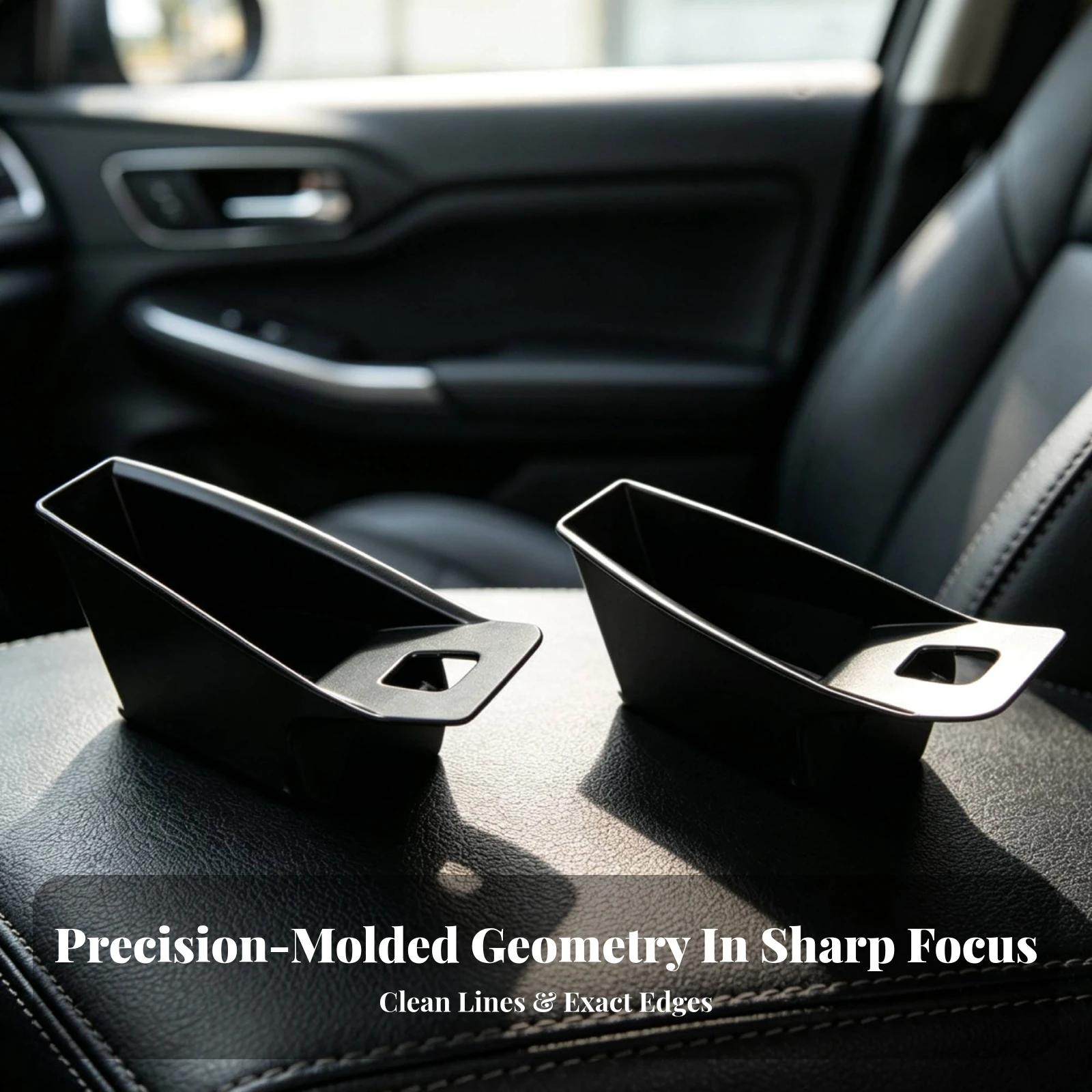 2 Pieces Door-Handle Storage Box Slim Door Handle Storage Container Impact-Resistant Easy to Clean for Commuters, Road Trips
