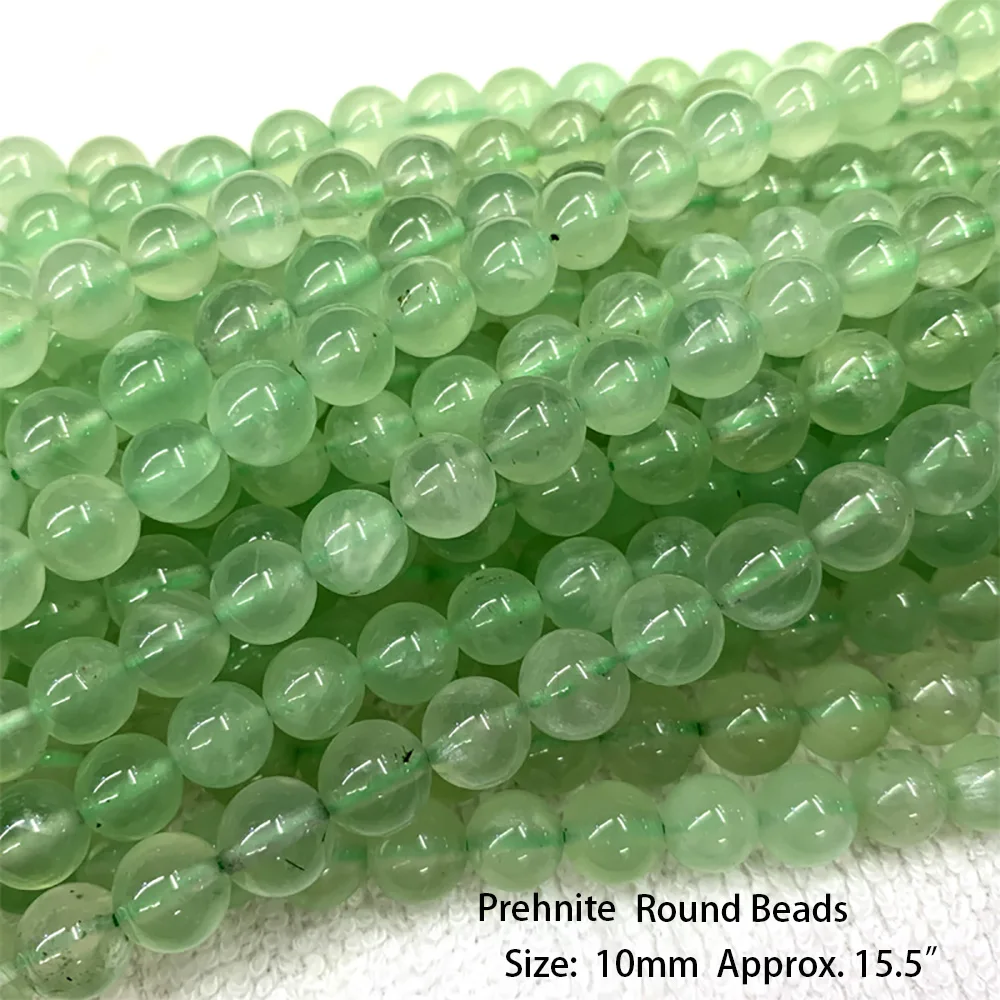 Veemake Natural Prehnite Faceted Round Rondelle Edge Cube Coin Disc Beads For Jewelry Making DIY Necklace Bracelets Earrings