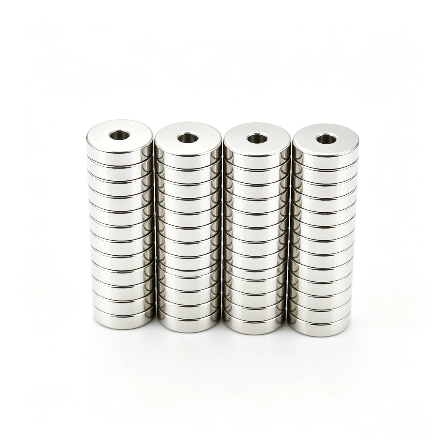 Aimant rond en néodyme NdFeB, petit aimant à trou fraisé de 4mm, 5/10/20 pièces, 15x5mm, aimant puissant en terres rares, aimant permanent pour réfrigérateur avec trou M4