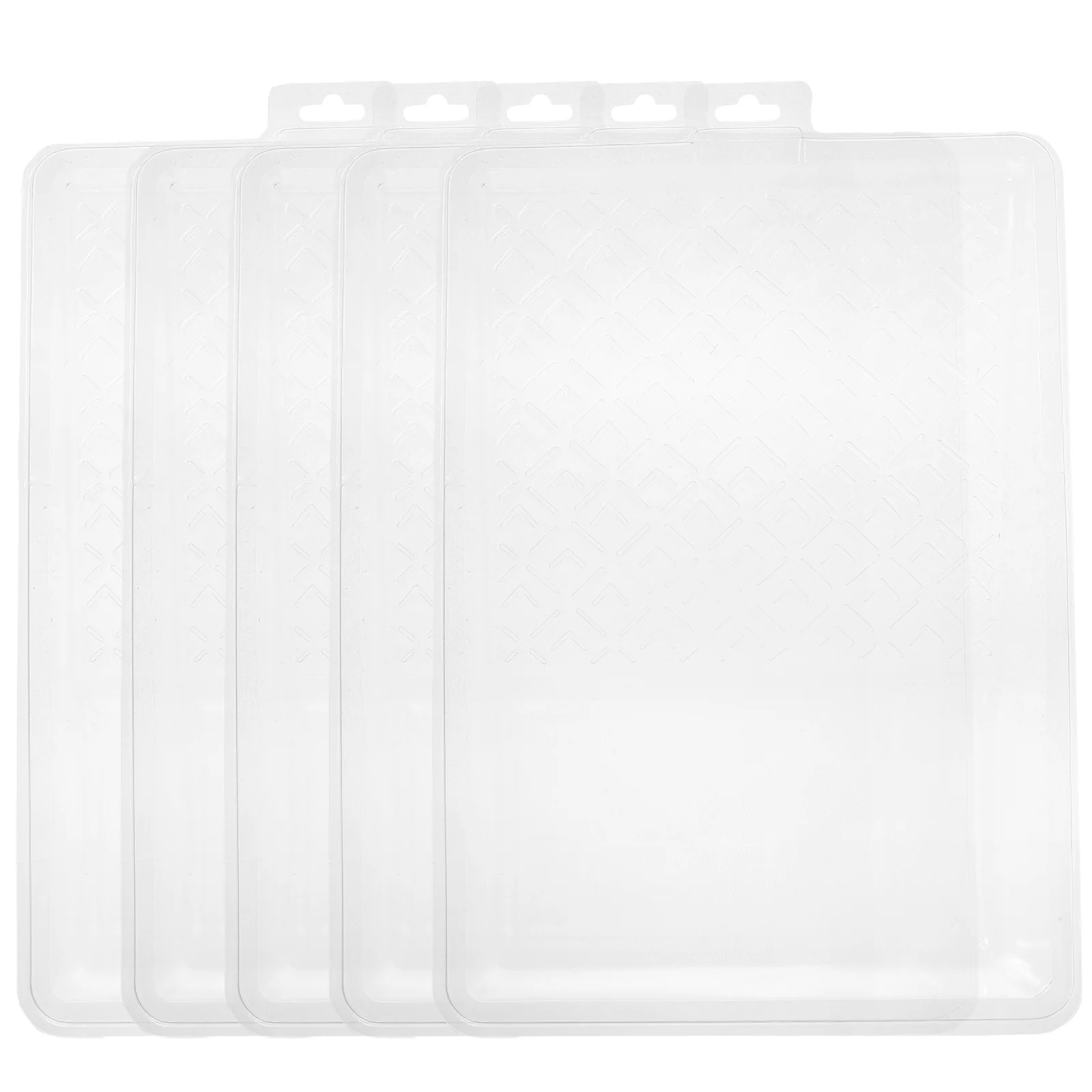 

5 Inch Transparent PVC Paint Tray Liners Disposable Plastic Painting Supplies Tray Accessories Clear Liner for Home