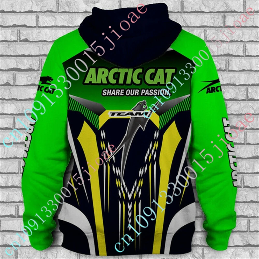 Arctic Cat Clothing Harajuku Pullover Unisex Sweatshirt Top Anime Oversize Zip Hoodies Casual Hoodies For Men Women Custom Logo