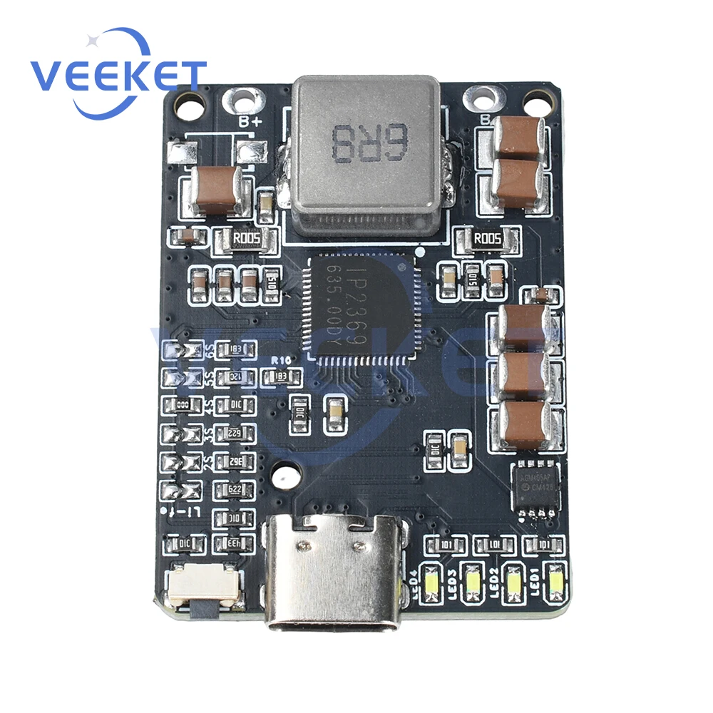 IP2369 2S ~ 6S 45W แบตเตอรี่ลิเธียมชาร์จการคายประจุโมดูล Li-Ion/LiFePO4 แบตเตอรี่ Charger อินเทอร์เฟซ Type-C