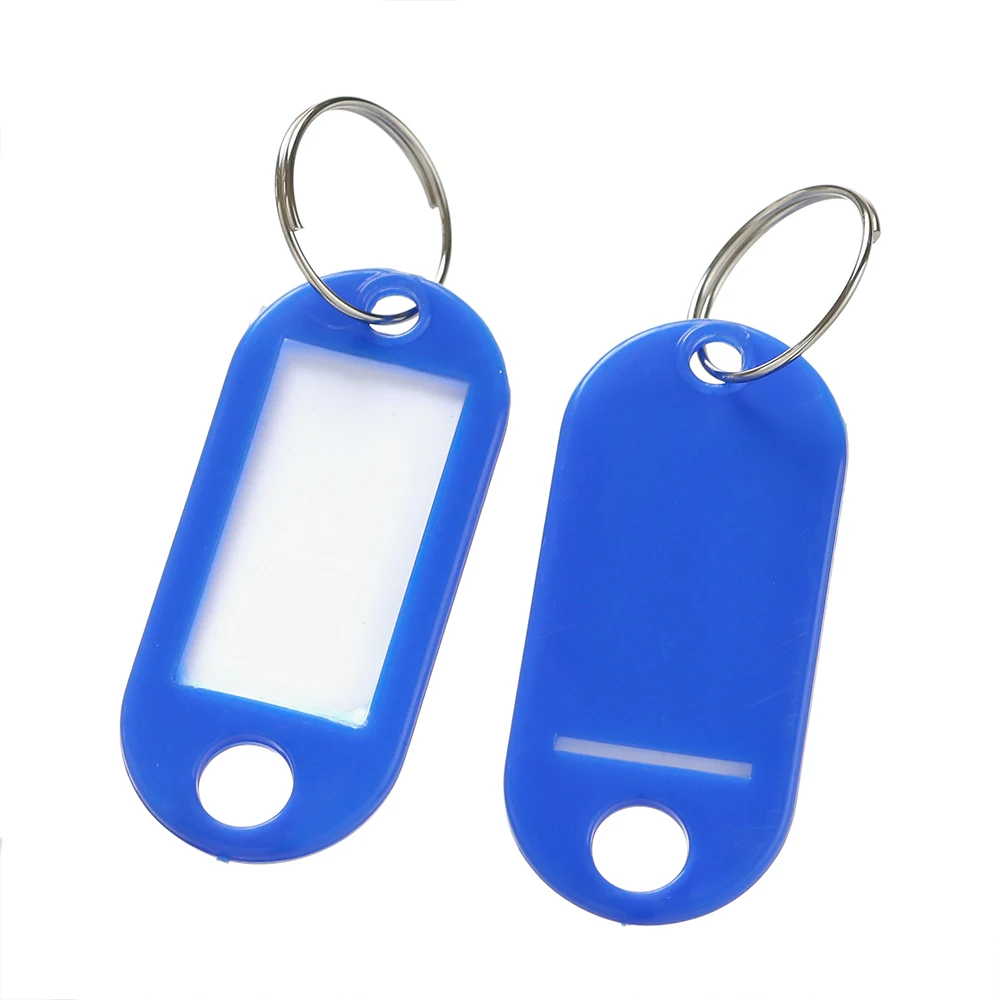 10 stuks autodeur sleutelhanger sleutel ID-tag naam splitring sleutelhanger handig en praktisch voor reisbagage tags met meerdere kleuren