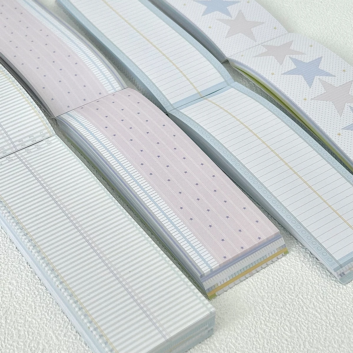 WAKAWAKA Memo Pad Long Strip Cute Refill Pages Tearable Paper Note Non Adhesive Craft Paper for Scrapbooking Journal Deco