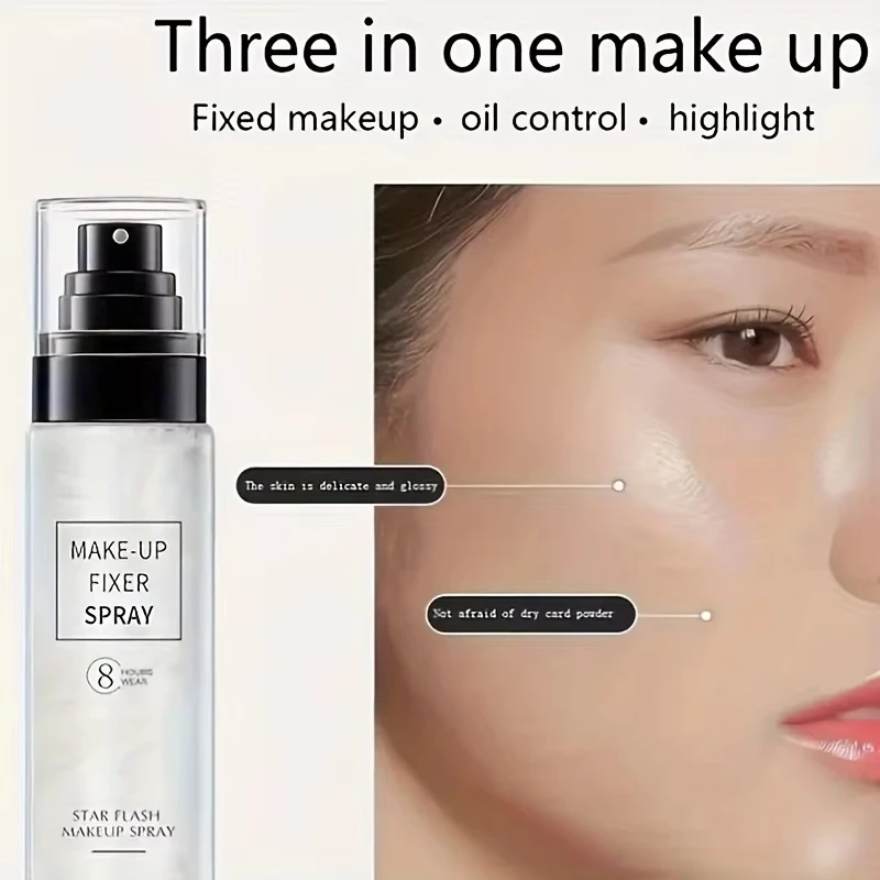 Makeup Setting Spray,100ml Makeup Fixer Spray,Waterproof Oil Control Hydrating Makeup Fixing Setting Spray Face Makeup For Women