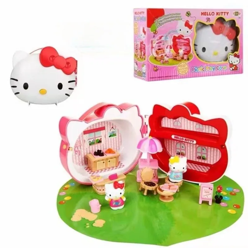 Sanrio Hello Kitty Face-shaped House Toy Cartoon Decoration Anime Character Modeling Accessories Children's Assembly Toy Gift