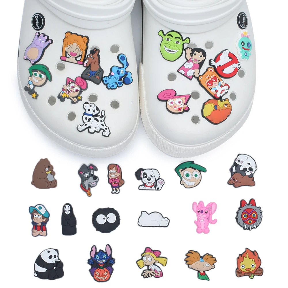 Disney Classic Cartoon Pooh Bear Gravity Falls Dumbo Shoe Charms PVC Accessories DIY Decoration For Kids X-mas Gifts image 4
