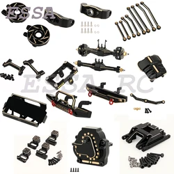 Brass Black Front Rear Bumper Gearbox Body Linkage Skid Plate Transmission for 1/18 RC Car TRX4M TRX4-M Metal Upgrade Parts