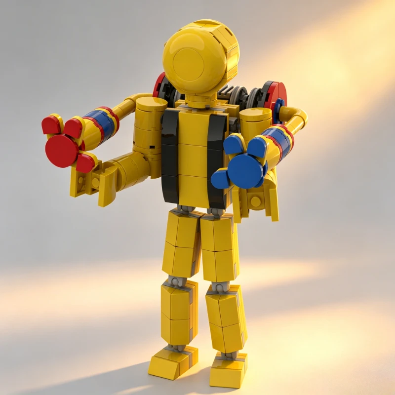 

MOC PlayGame Character Figures Building Blocks Monster Assemble Yellow Protagonist Toy Creative Collectible Figures Interactive