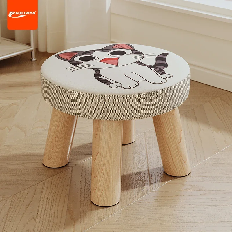 

Aoliviya Small Stool Home Shoe Changing Stool Creative Small Bench Fabric Small Low Stool Living Room Coffee Table