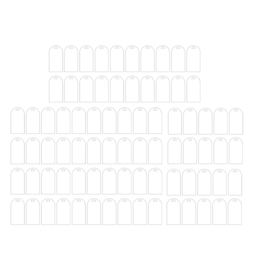 A02M-80Pcs بطاقات مكان أكريليك مقوسة فارغة لحفلات الزفاف علامات جلوس محفوظة لأرقام إعداد الطاولة