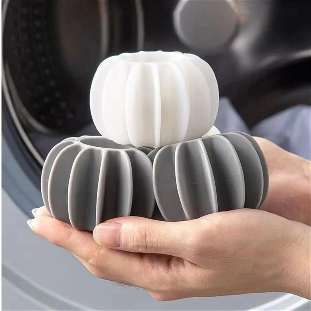 Sfera per bucato in silicone riutilizzabile - Smacchiatore 3 in 1, raccogli peli di animali domestici e strumento anti-groviglio per lavatrice (ecologico)
