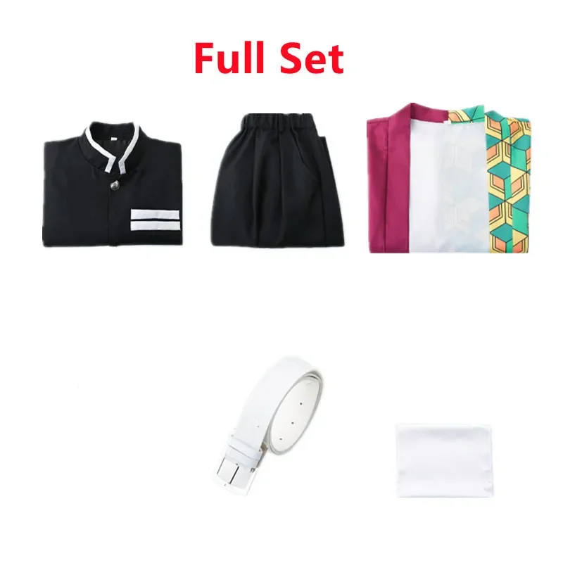 Anime Kimetsu kein Yaiba Giyuu Tomioka Cosplay Kostüm Kimono Uniform Set Halloween Karneval Kleidung