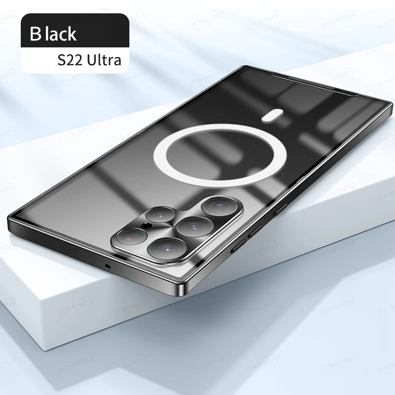 

Aluminium Alloy Ultrathin Metal Case For Samsung Galaxy S23 S24 S25 Ultra S21 Plus S20 FE Note10 20 Ultra Magnetic Magsafe Cover