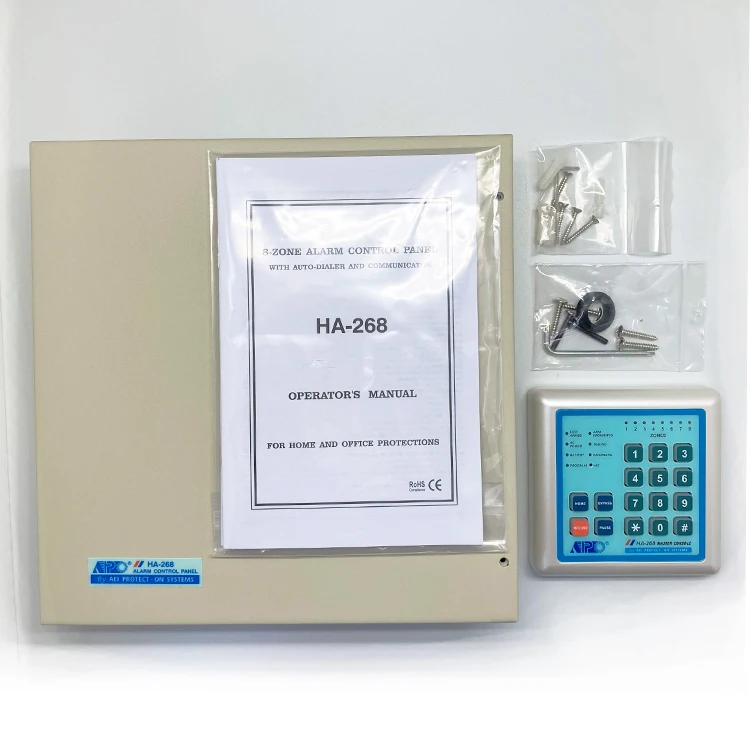 8 Zones Home Security Alarm Control Panel Smart Alarm System For Home & Office with Auto Dialer to User Set Phone Number