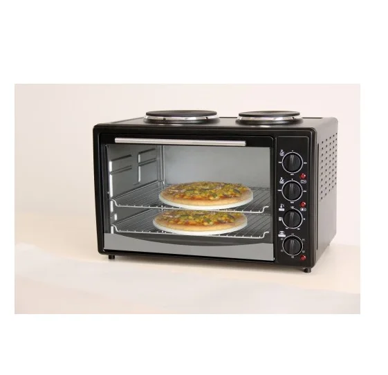 45L kitchen appliance portable electric oven with two cooking hot plates