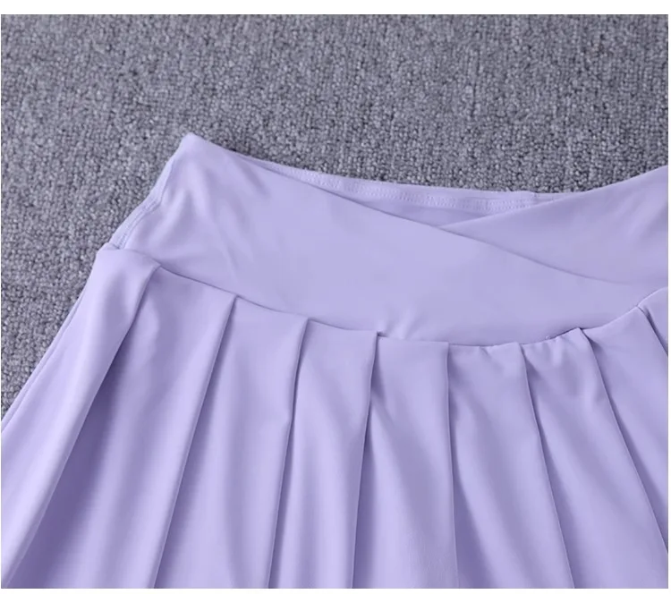 Schnell trocknende, plissierte Tennisröcke für Damen mit mittlerer Taille, niedliche sportliche Workout-Laufsport-Golf-Skorts – Detail 6