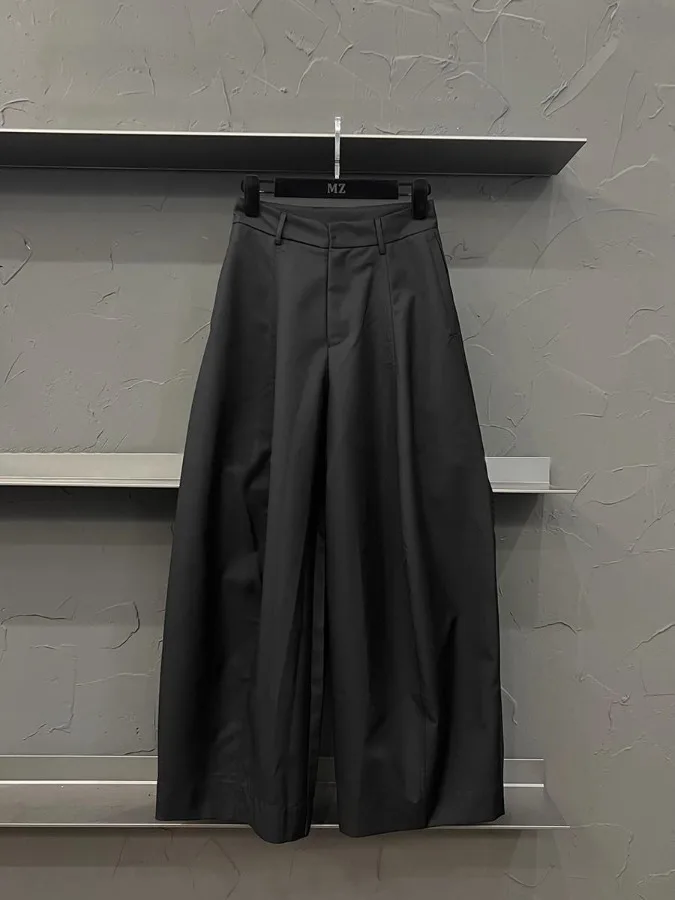 High Waist Wide Leg Straight Cut Pants Women's Suit Pants Autumn 2026 Slimming Effect Vintage Style Casual Wear