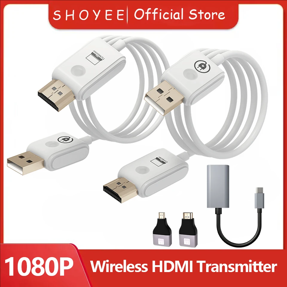 Wireless Transmitter & Receiver, 4K Decode Input 1080P@60Hz Output, Ultra-Low Latency  Plug & Play for Gaming, Home Theater