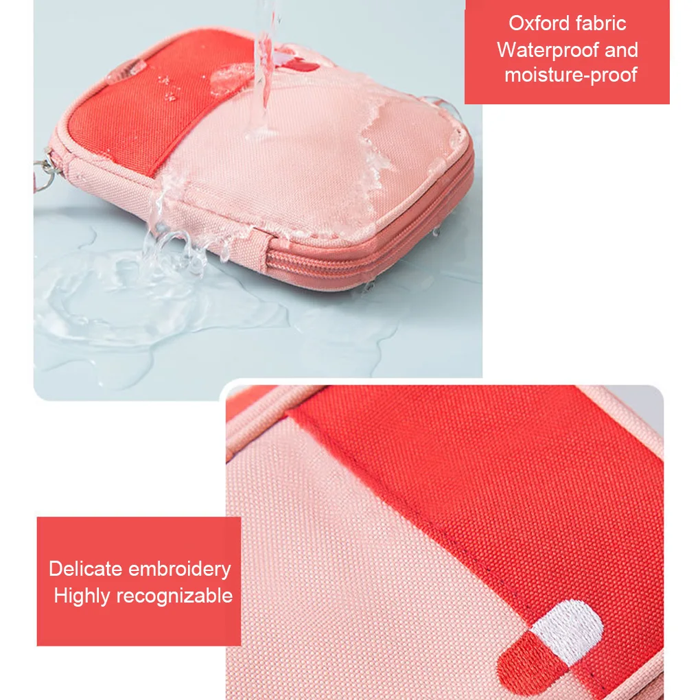 Mini Kit di pronto soccorso borsa per medicinali impermeabile chiusura con cerniera borsa da viaggio per uso domestico borsa di emergenza portatile borsa vuota