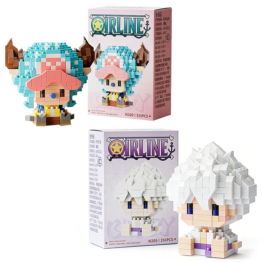 

One Piece Anime Luffy Building Block Chopper Buggy Assembly Micro Zoro Robin Character Model Mini Bricks Figure Toys For Gift