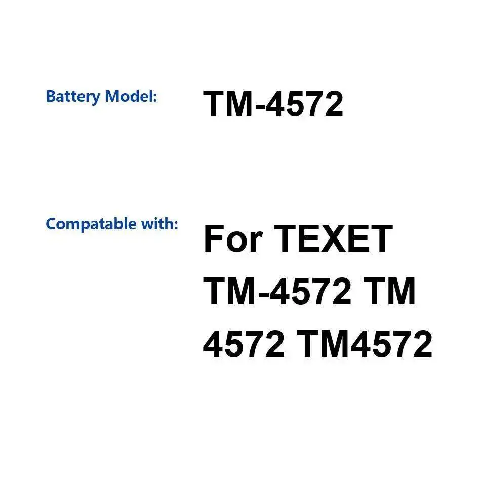 

Долговечный аккумулятор для мобильного телефона емкостью 1500 мАч для Texet TM-4572 Надежная мощность