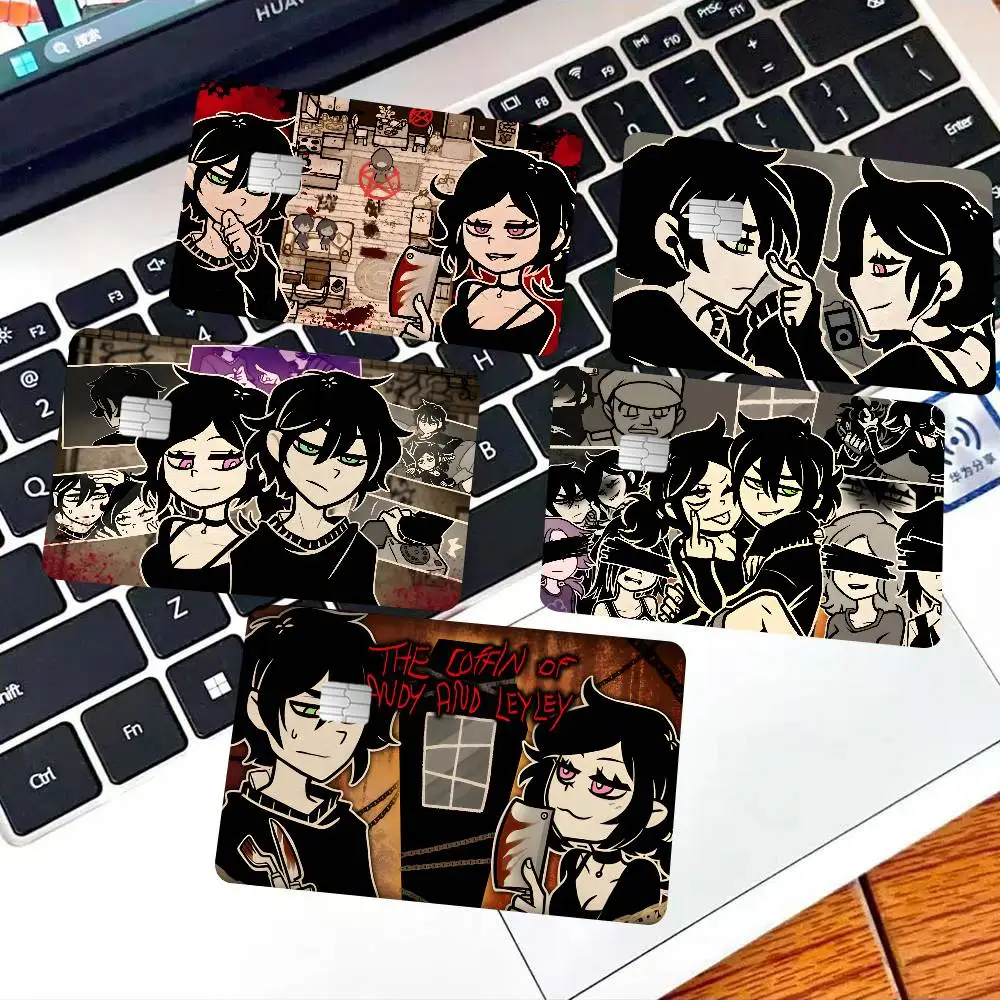 Eerie DARK The Coffin Of Andy And Leyley Anmie Sticker Film Skin Cover for Credit Card Debit Bank Card Front