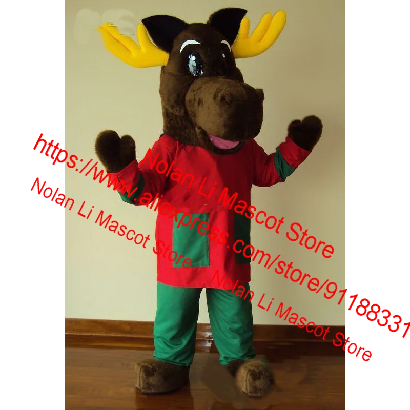 Cartoon Deer Mascot Costume Set, Material EVA, Capacete, Jogo publicitário, Holiday Gift, Halloween, Birthday Party, Novo, 610