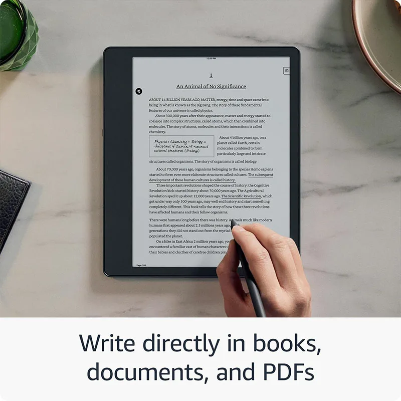 Amazon Kindle Scribe الجيل الأول 2022 إصدار 16G 300 ppi شاشة Paperwhite تحويل الملاحظات إلى النص والمشاركة مع القلم المميز