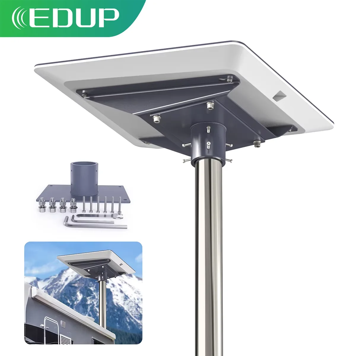 

EDUP SK0007 Starlink плоский высокопроизводительный комплект для крепления адаптера для труб, совместимый с высокой производительностью Starlink V2 для Starlink