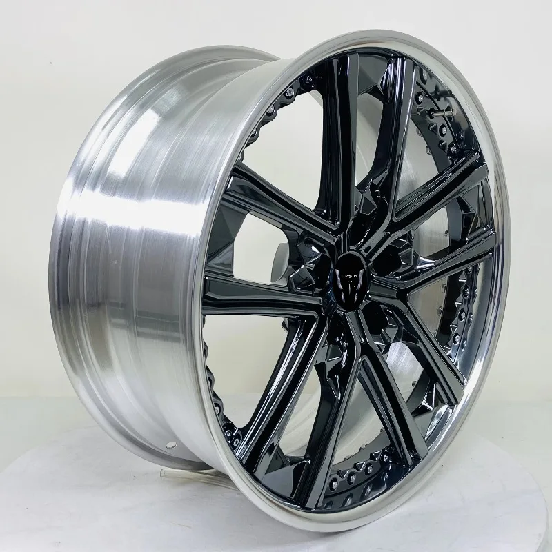 Factory Custom Aluminum 2-Piece Forged Alloy Wheels 17 18 20 21 22 24 26 Inch Passenger Rims 5x112 5x120 5x114.3 Rims